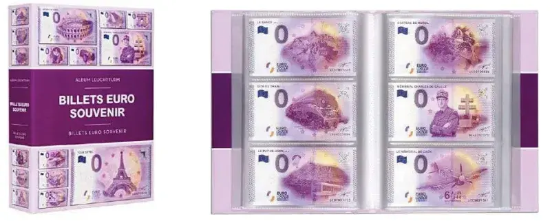 Liasse de billets de 0 euro à numérotation continue