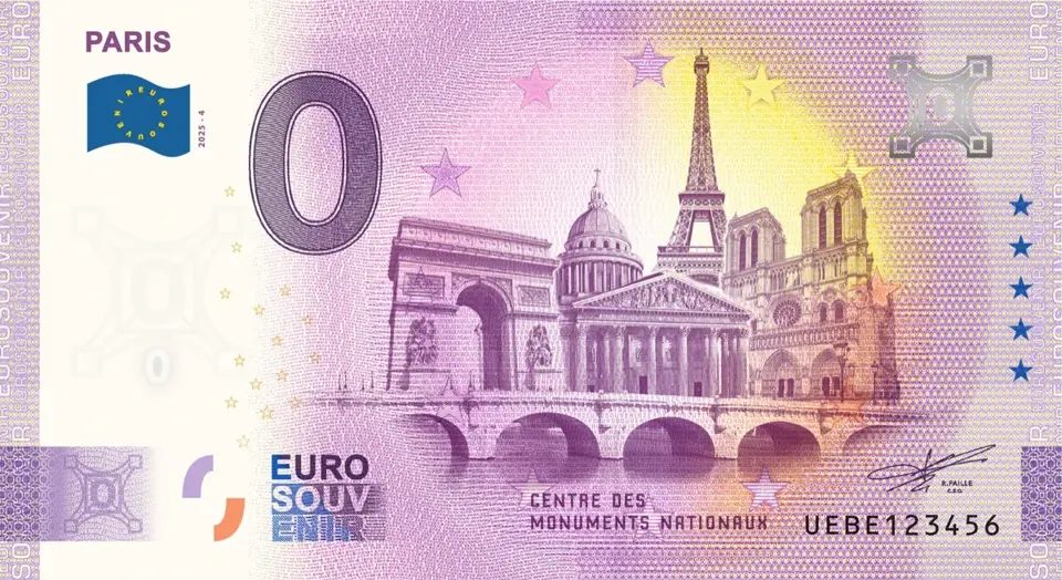 Recto d'un billet souvenir de 0 euro