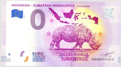 Billet 0€ INDONESIA - SUMATRAN RHINOCEROS WILDLIFE SERIES