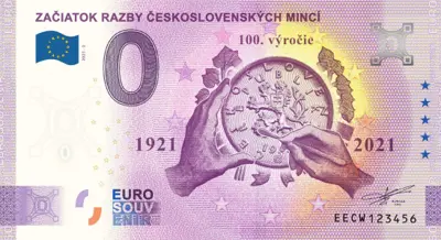 Billet 0€ ZAČIATIOK RAZBY ČESKOSLOVENSKÝCH MINCÍ