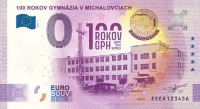 Billet 0€ 100 ROKOV GYMNÁZIA V MICHALOVCIACH