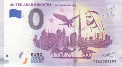 Billet 0€ UNITED ARAB EMIRATESYEAR OF ZAYED 1918 - 2018