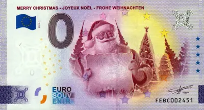 Billet 0€ MERRY CHRISTMAS - JOYEUX NOËL - FROHE WEIHNACHTEN