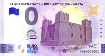 Billet 0€ ST AGATHA'S TOWER - DIN L-ART HELWA - MALTA