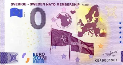 Billet 0€ SVERIGE-SWEDEN NATO MEMBERSHIP7.3.2024
