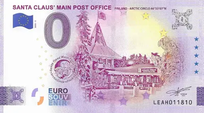 Billet 0€ SANTA CLAUS' MAIN POST OFFICE FINLAND - ARTICLE CIRCLE 66°33'07"N