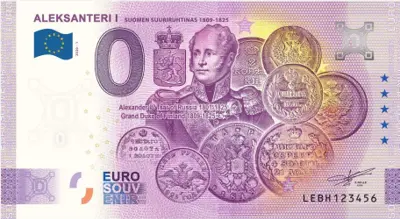 Billet 0€ ALEKSANTERI I SUOMEN SUURIRUHTINAS 1809-1825