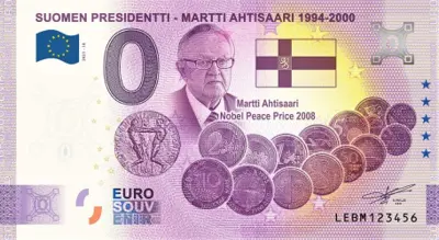 Billet 0€ SUOMEN PRESIDENTTI - MARTTI ATHISAARI 1994-2000