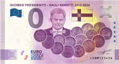 Billet 0€ SUOMEN PRESIDENTTI - SAULI NIINISTÖ 2012 2024