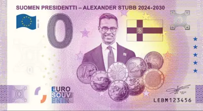 Billet 0€ SUOMEN PRESIDENTTI - ALEXANDER STUBB 2024-2030