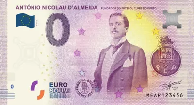 Billet 0€ ANTÓNIO NICOLAU D'ALMEIDAFUNDADOR DO FUTEBOL CLUBE DO PORTO
