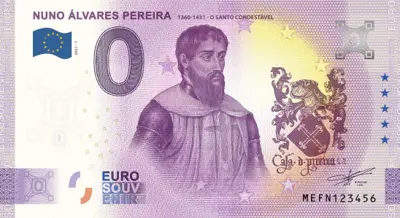 Billet 0€ NUNO ÁLVARES PEREIRA1360-1431 O SANTO CONDESTÁVEL