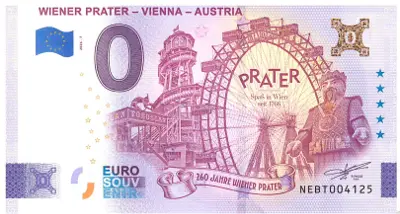 Billet 0€ WIENER PRATER - VIENNA - AUSTRIA 260 JAHRE WIENER PRATER
