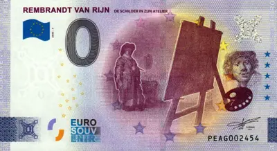 Billet 0€ REMBRANDT VAN RIJNDE SCHILDER ZIJN ATELIER