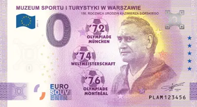 Billet 0€ MUZEUM SPORTU I TURYSTYKI W WARSZAWIE100. ROCZNICA URODZIN KAZIMIERZA GÓRSKIEGO
