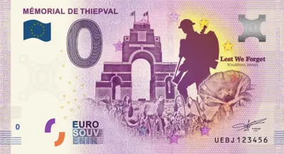 Billet 0€ MÉMORIAL DE THIEPVAL