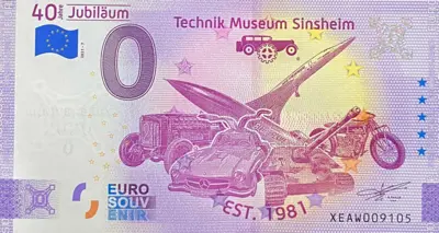 Billet 0€ 40 JAHRE JUBILÄUMTECHNIK MUSEUM SINSHEIM