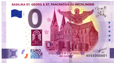 Billet 0€ BASILIKA ST. GEORG UND ST. PANCRATIUS ZU HECKLINGENZYKLUS DER 14 STUCKENGEL 800. Jubileum