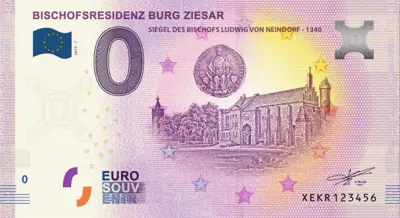 Billet 0€ BISCHOFSRESIDENZ BURG ZIESARSIEGEL DES BISCHOFS LUDWIG VON NEINDORF - 1340