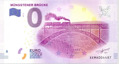 Billet 0€ MÜNGSTENER BRÜCKE120 JAHRE 1897-2017