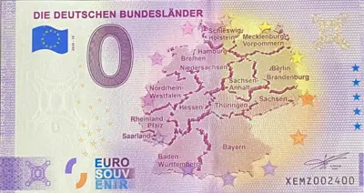 Billet 0€ DIE DEUTSCHEN BUNDESLÄNDER