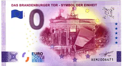 Billet 0€ DAS BRANDENBURGER TOR - SYMBOL DER EINHEIT
