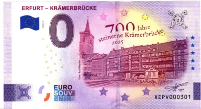 Billet 0€ ERFURT - KRÄMERBRÜCKE700 Jahre steinerne Krämerbrücke 2025
