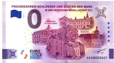 Billet 0€ FREUNDESKREIS SCHLÖSSER UND GÄRTEN DER MARK