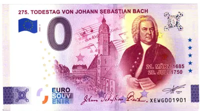 Billet 0€ 275. TODESTAG VON JOHANN SEBASTIAN BACH21. MÄRZ 1685 28. JULI 1750
