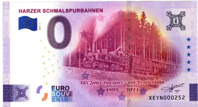 Billet 0€ HARZER SCHMALSPURBAHNEN125 Jahre Harzquer - und Brockenbahn 1899 - 2024