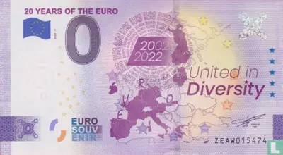 Billet 0€ 20 YEARS OF THE EURO