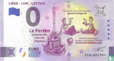 Billet 0€ LIEGE - LUIK - LÜTTICH Le Perron Symbole des Libertés Liégeoises