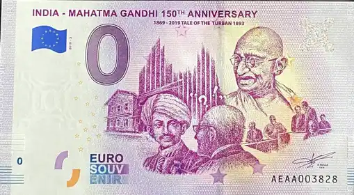 Billet 0€ INDIA - MAHATMA GANDHI 150th ANNIVERSARY 1869-2019 TALE OF THE TURBAN 1893