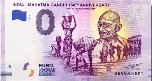 Billet 0€ INDIA - MAHATMA GANDHI 150th ANNIVERSARY 1869-2019 SALT MARCH 1930