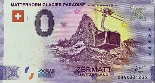 Billet 0€ MATTERHORN GLACIER PARADISE HIGHEST IN EUROPE 3'883M