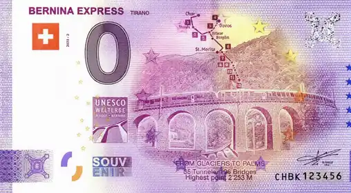 Billet 0€ BERNINA EXPRESS TIRANO FROM GLACIERS TO PALMS