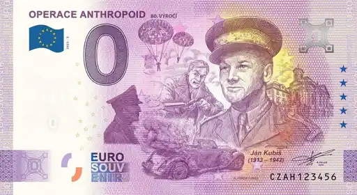Billet 0€ OPERACE ANTHROPOID 80. VÝROČIE