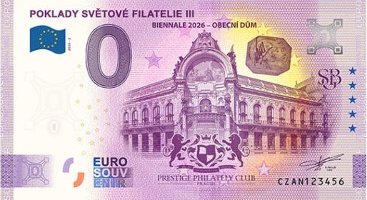 Billet 0€ POKLADY SVĚTOVÉ FILATELIE III BIENNALE 2026 - OBECNI DUM