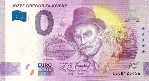 Billet 0€ JOZEF GREGOR TAJOVSKÝ 150. vyrocie narodenia 1874-1940
