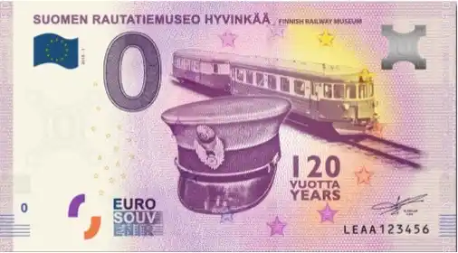 Billet 0€ SUOMEN RAUTATIEMUSEO HYVINKÄÄ FINNISH RAILWAY MUSEUM