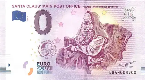 Billet 0€ SANTA CLAUS' MAIN POST OFFICE FINLAND - ARCTIC CIRCLE 66°33'07'N