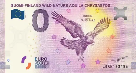 Billet 0€ SUOMI-FINLAND WILD NATURE AQUILA CHRYSAETOS MAAKOTKA GOLDEN EAGLE