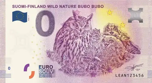 Billet 0€ SUOMI-FINLAND WILD NATURE BUBO BUBO HUUHKAJAT - EAGLE OWLS