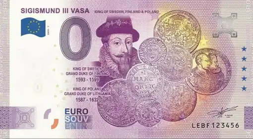 Billet 0€ SIGISMUND III VASAKING OF SWEDEN