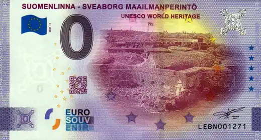 Billet 0€ SUOMENLINNA - SVEABORG MAAILMANPERINTO UNESCO WORLD HERITAGE