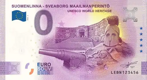 Billet 0€ SUOMENLINNA - SVEABORG MAAILMANPERINTO UNESCO WORLD HERITAGE