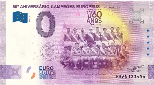 Billet 0€ 60° ANIVERSÁRIO CAMPEÕES EUROPEUS 1961-2021