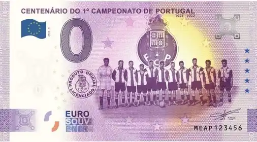 Billet 0€ CENTENÁRIO DO 1° CAMPEONATO DE PORTUGAL 1921 - 1922