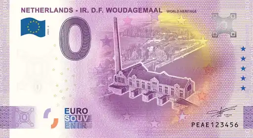 Billet 0€ NETHERLANDS - IR. D.F. WOUDAGEMAAL WORLD HERITAGE