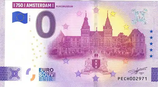 Billet 0€ 750 AMSTERDAMRIJKS MUSEUM